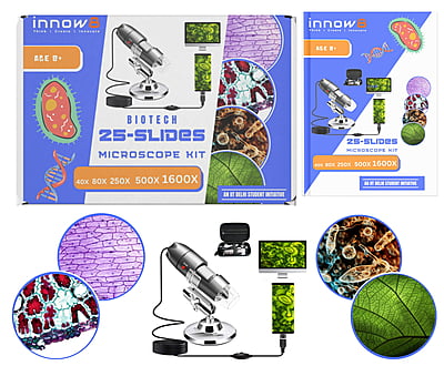 BioTech Explorer Kit Unveil The Wonders of Life Sciences The Digital Microscope Learning Kit Easy-to-use, Connect & Play