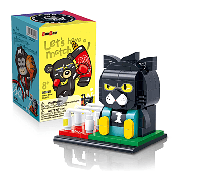 BanBao 3d Model Bricks Animal Kit Professional Figure Q-Playmate Long-Legged Leopard Building Blocks Toys Gifts