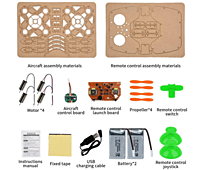 XYQ-2 DIY Drone Mini Toy Drone Aircraft With Remote Wooden Assembly Mini Drone Quadcopter