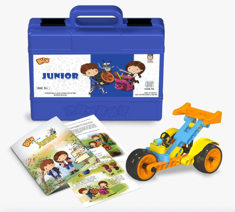 Blix Juniors- STEM toy, Educational DIY Building Set, Construction Toys, Story Based Puzzles, for 5+ Years Boys and Girls